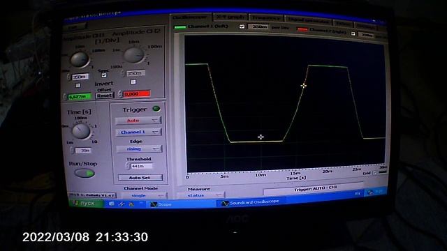 Осциллограф на ПК: Soundcard Oscilloscope 1.47 и мультивибратор на логическом элементе ИЛИ-НЕ смотреть онлайн