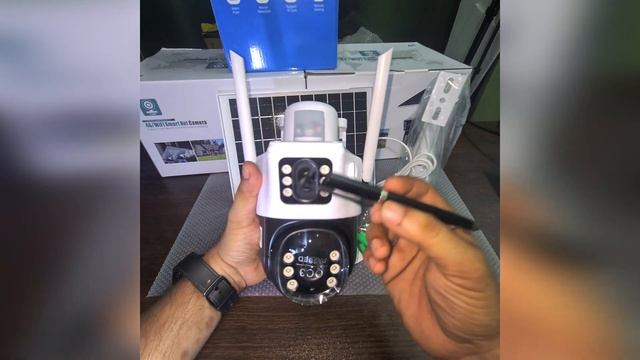 V380 Pro 4G Dual Lens Outdoor Solar Camera In Bangladesh