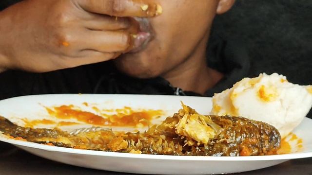 ASMR MUKBANG EATING FUFU AND TILAPIA FISH
