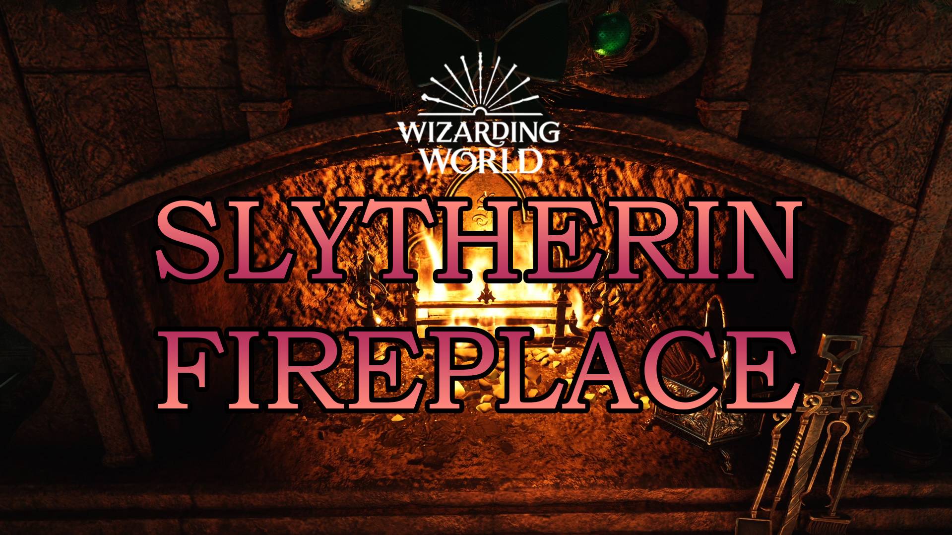 🔥Камин Слизерин 🔥 | HOGWARTS  LEGACY Ambience | 🔥🎄Christmas  Fireplace Slytherin🎄🔥