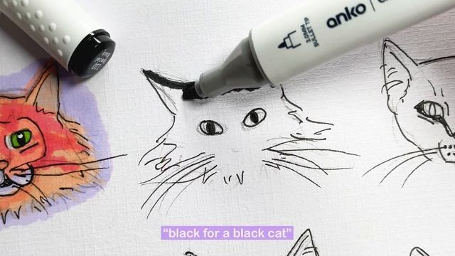 12 CAT Illustrations using Alcohol Markers #cute #cats смотреть онлайн