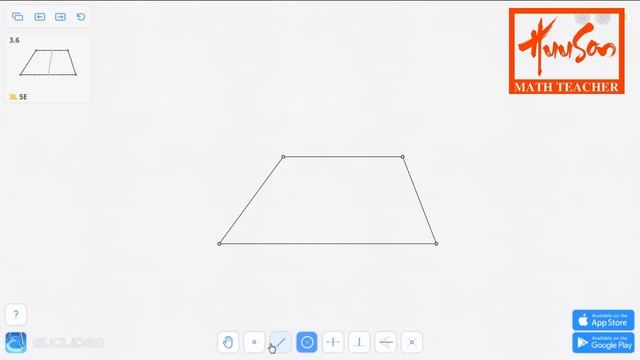Euclidea 3.6 (Gamma 6) Midpoints Of Trapezoid Bases | Online Courses | Math Garden 🌟🌟🌟