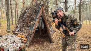 Построил Хижину в лесу. Приготовил рулеты с тунца