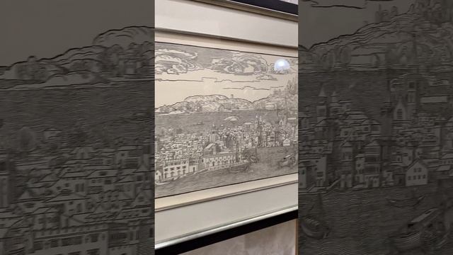 Гравюра 186х49 см. Оформление в итальянский деревянный багет, с паспарту и кантом ( паспарту- встык смотреть онлайн