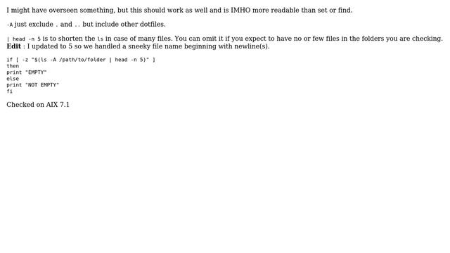 Check in ksh if a directory is empty (6 Solutions!!) смотреть онлайн