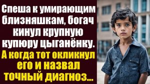 Спеша к умирающим близняшкам, богатый вдовец кинул крупную купюру цыганенку. А когда тот окликнул...