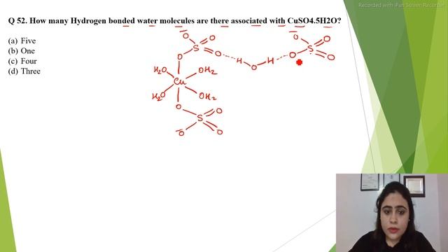 How many hydrogen bonded water molecules are associated with Copper Sulphate crystal? #water смотреть онлайн