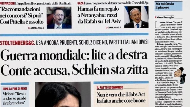 RASSEGNA STAMPA 27 MAGGIO 2024 QUOTIDIANI NAZIONALI ITALIANI  PRIME PAGINE DEI GIORNALI DI OGGI