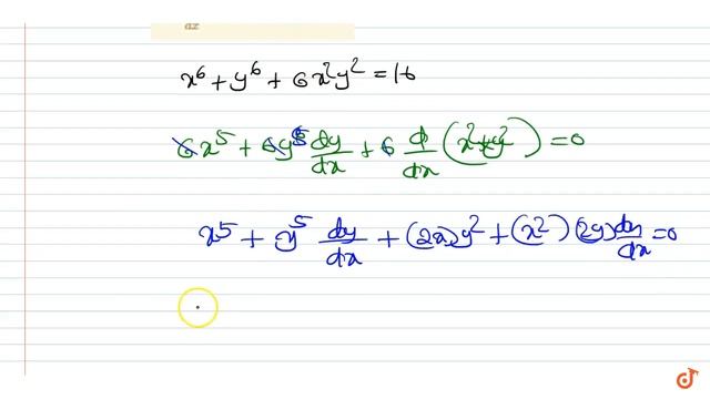 Find `dy/dx`, if `x^6+y^6+6x^2y^2=16` смотреть онлайн