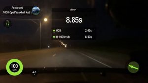 Opel Astra H GTC 1.8 разгон 0-100=8.4