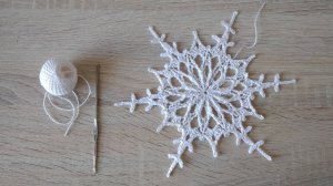 Снежинка 1  крючком /"Ажурные снежинки"