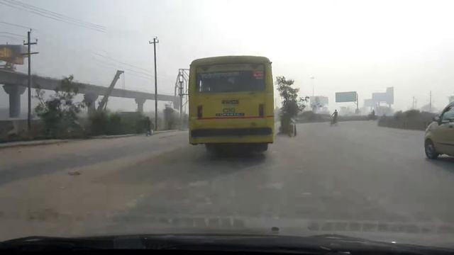 Car Driving Time Lapse Through  Noida/Ghaziabad/Indirapuram/Sahibabad Industrial Area