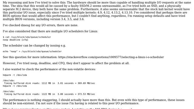 Unix & Linux: How to deal with blocking I/O reducing the performance to a crawl? смотреть онлайн