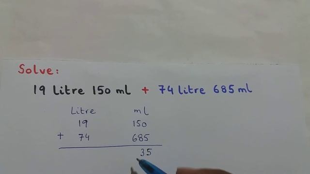 Video 23: Addition of Units of Volume --- Add 19 litre 150 millilitre to 74 litre 685 millilitre смотреть онлайн
