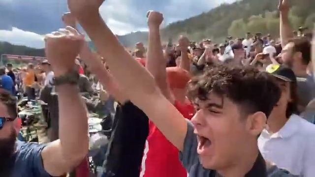 15 Ferrari's fans celebrating Lecrerc's victory in front of 200.000 Dutch's" смотреть онлайн