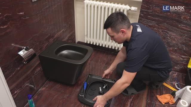 Как правильно установить подвесной унитаз LEMARK смотреть онлайн