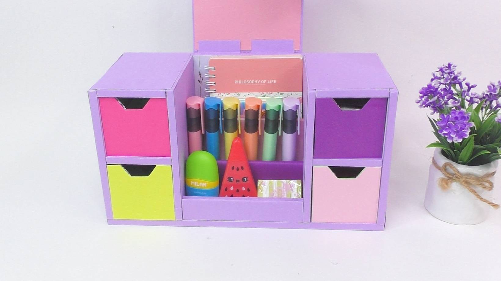 Как сделать органайзер из картонных коробок смотреть онлайн