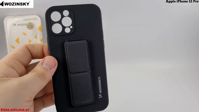 Wozinsky kickstand case black color Apple IPhone 12 Pro dėklas-case-чехол смотреть онлайн