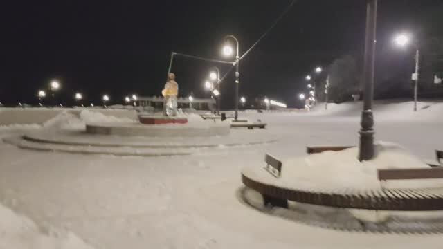 Архангельск 👍 Зимняя ❄⛄Вечерняя Набережная Северной Двины 🌊 #набережная #благоустройство #Влог смотреть онлайн