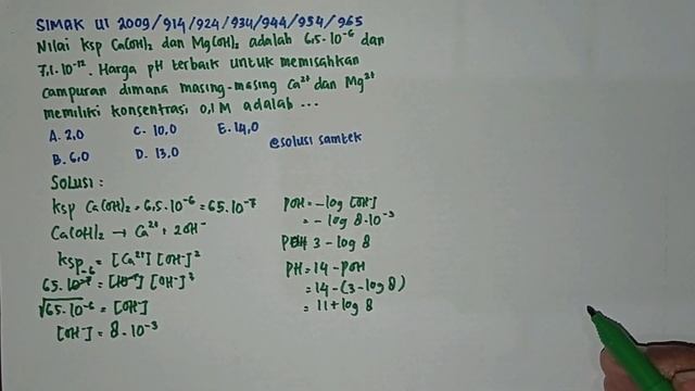 Simak UI || Hasil Kali Kelarutan, Menentukan Harga pH dari Harga Ksp смотреть онлайн