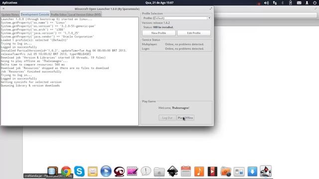 Como instalar minecraft 1.6.2 pirata para linux! смотреть онлайн