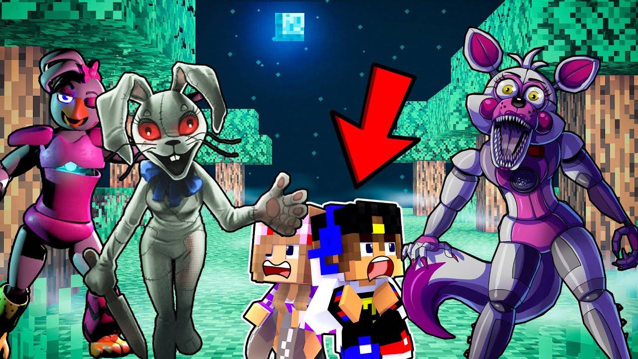 ВСЕ ВИДЫ АНИМАТРОНИКОВ ФНАФ в МАЙНКРАФТ ! ДЕВУШКА НУБ И ПРО ВИДЕО ТРОЛЛИНГ MINECRAFT FNAF Евгенбро смотреть онлайн