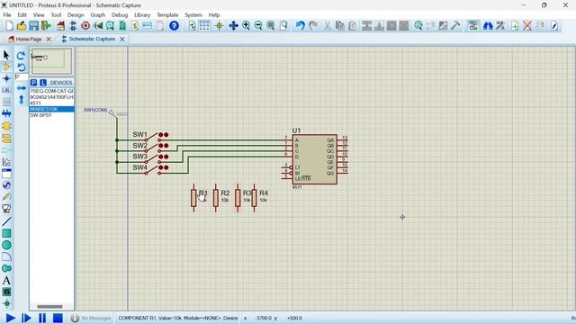 Proteus Tutorial - 8 || 7 segment display circuit using 4511 decoder/ latch IC смотреть онлайн