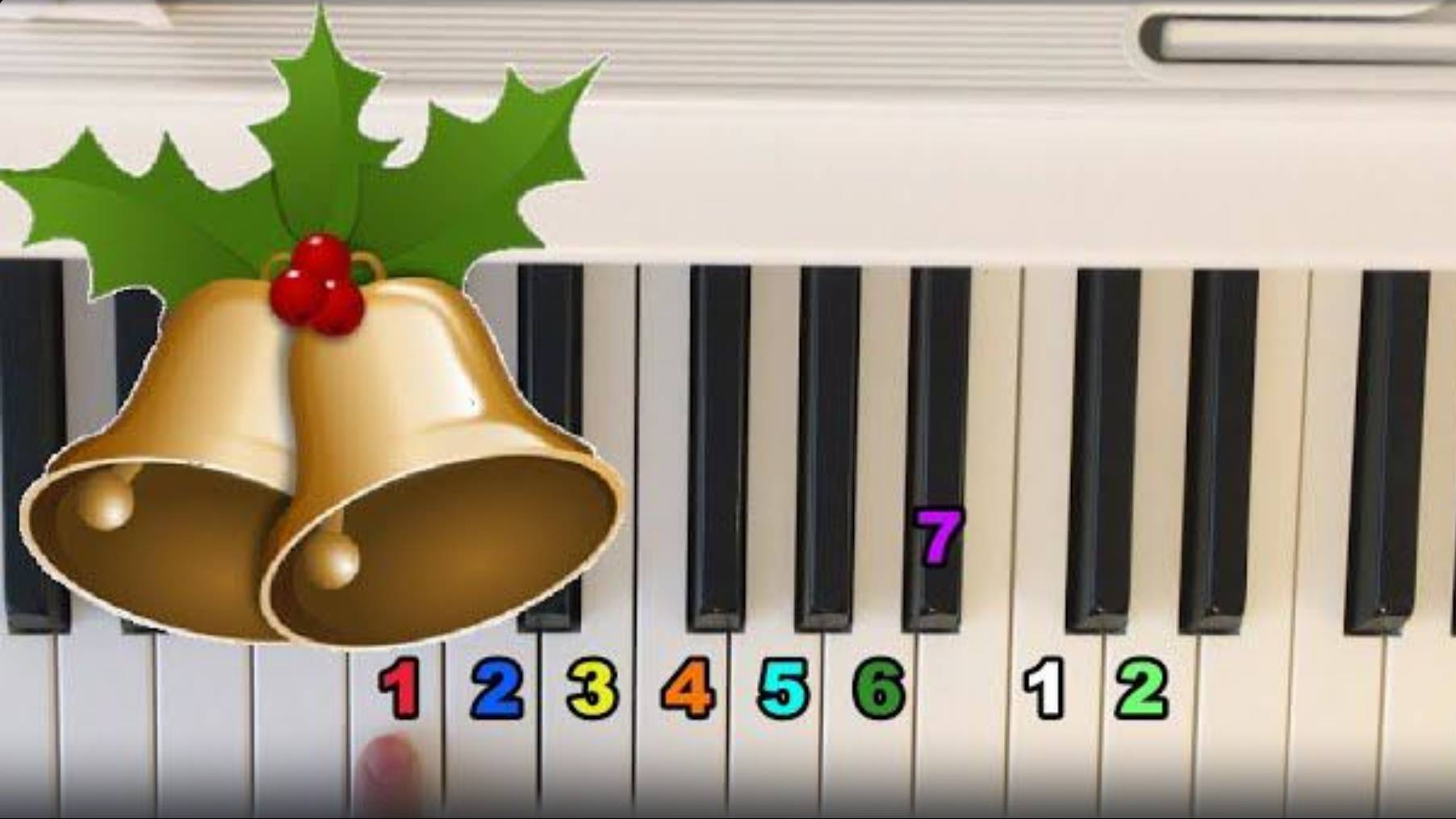 Как игратьJingle bells на пианино смотреть онлайн