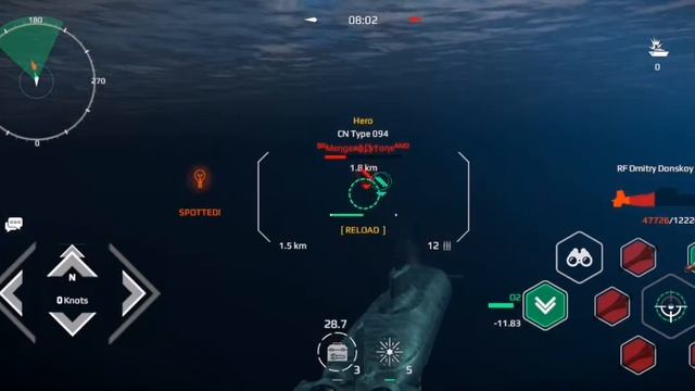 Modern Warships RF Dmitry Donskoy (TK-208) VS CN Type 094 смотреть онлайн