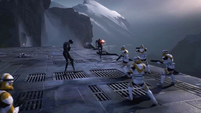 Clone Troopers vs Security Droids - STAR WARS JEDI FALLEN ORDER NPC Wars смотреть онлайн
