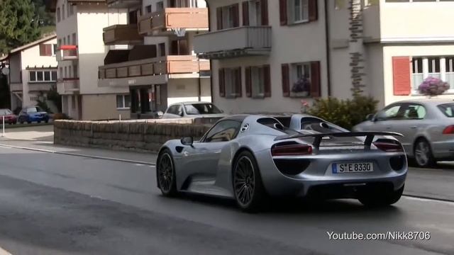 Porsche 918 Spyder Revving sound Details and E Mode смотреть онлайн