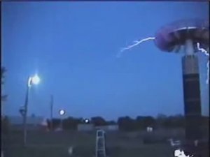 Тесла. Работа трансформатора тесла.