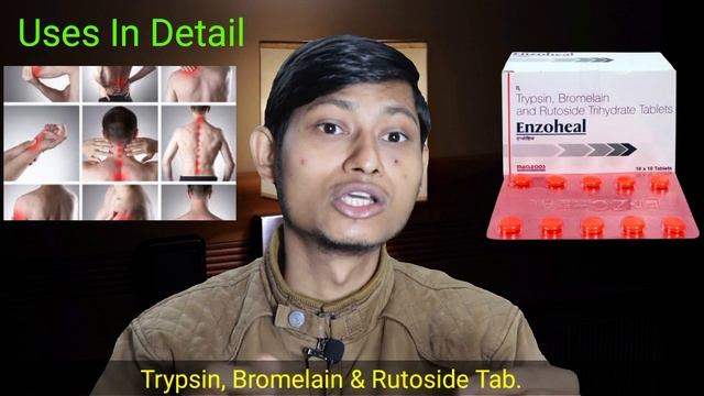 दर्द और सूजन की बेस्ट टैबलेट | trypsin bromelain rutoside trihydrate tablets | Enzoheal Tablet смотреть онлайн