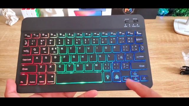 SOLO $10!!! Teclado BLUETOOTH RGB PORTÁTIL GOOJODOQ!!! смотреть онлайн