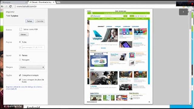 CONVERTER PAGINA WEB EM PDF A PARTIR DO GOOGLE CHROME