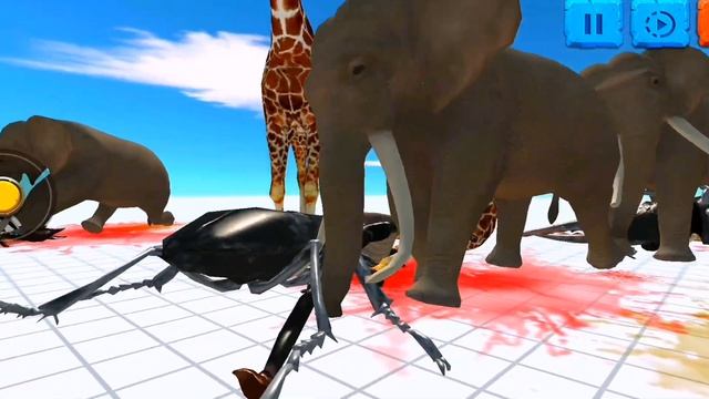 Giant Invertebrates Vs Elephant & Giraffe - Animal Revolt Battle Simulator