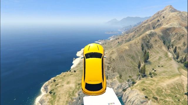 GTA V Epic New Mega Stunt Race For Car Racing Challenge by Cars, Boats and Motorcycle смотреть онлайн