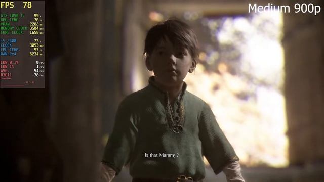 GTX 1050 ti With i5 2400 A Plague Tale Innocence 900P ULTRA MID LOW смотреть онлайн
