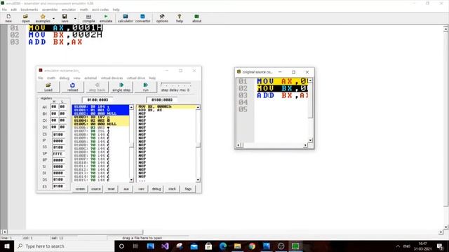 emu 8086 programming tutorial | 8086 microprocessor emulator смотреть онлайн