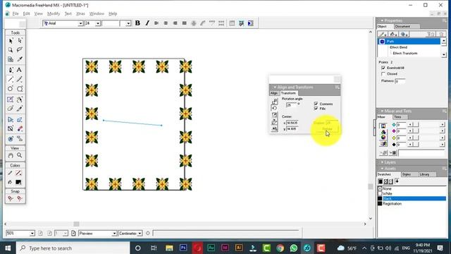 Transform Setting in Macromedia Freehand MX смотреть онлайн
