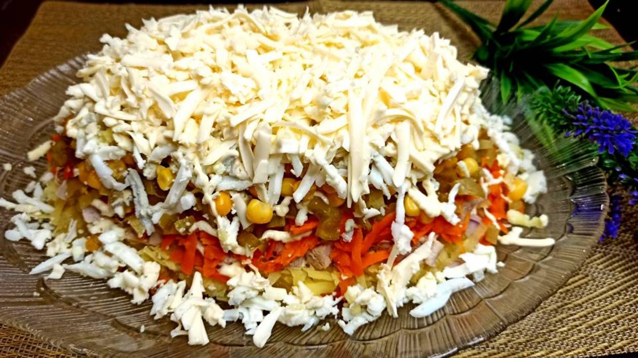 САЛАТ за 5 минут! Настолько вкусный, что на столе не останется!Салат на новый год Зимнее Вдохновение смотреть онлайн