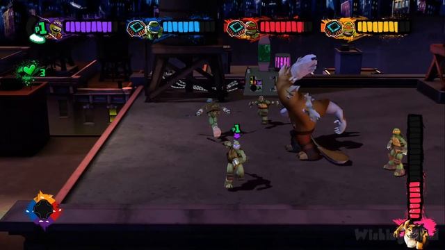 Nickelodeon Teenage Mutant Ninja Turtles All Bosses | Boss Fights  (X360, Wii)