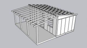 Навес для бытовки