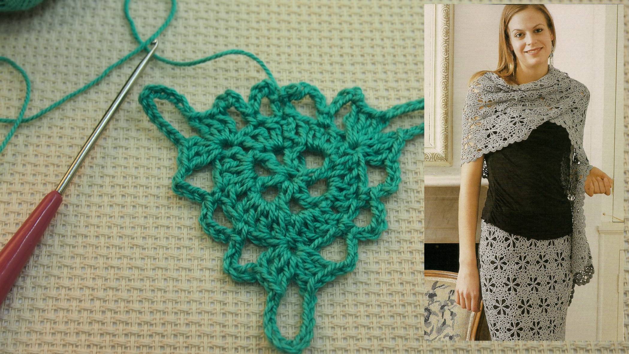 Треугольные мотивы крючком.Уроки вязания. Ажурный мотив. triangular crochet motifs Урок 63 смотреть онлайн