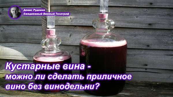 Кустарные вина - можно ли сделать приличное вино "без винодельни"?