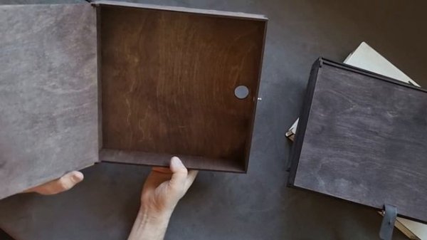 Обзор коробки для фотокниг из тонированной фанеры