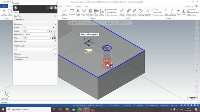 MASTERCAM TRAINING IN TAMIL- LESSON 8 –2D DESIGN – HELIX & SPIRAL - MASTERCAM 2021 смотреть онлайн