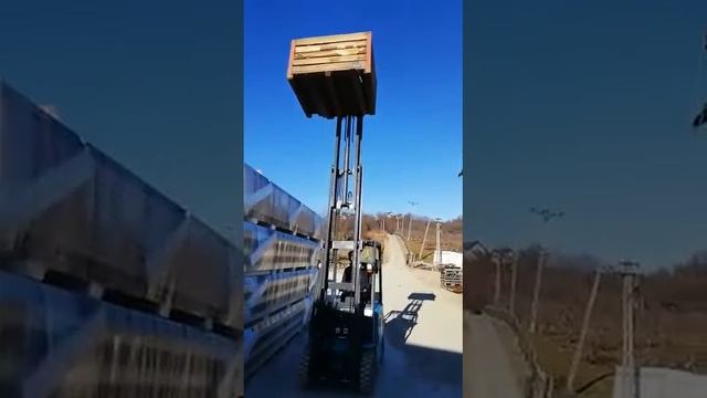 1.5 ton battery forklift woking in Romania#small electric forklift#mini electric forklift смотреть онлайн