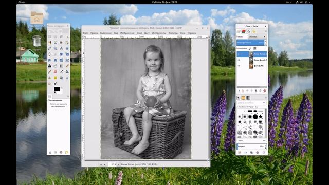 Создание карандашного рисунка из фотографии в Gimp 2.8 смотреть онлайн