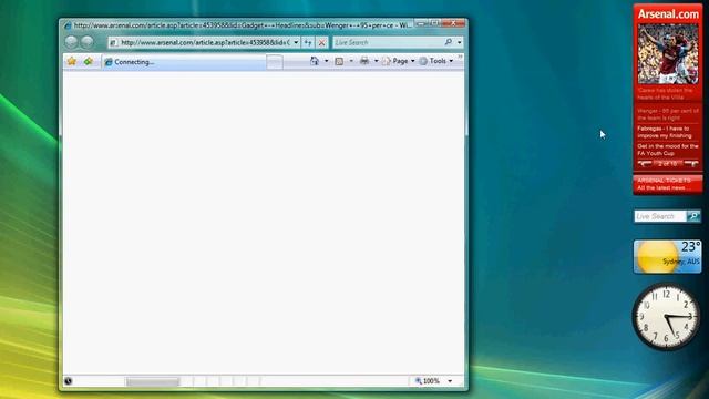 Arsenal.com Windows Vista Sidebar Gadget смотреть онлайн